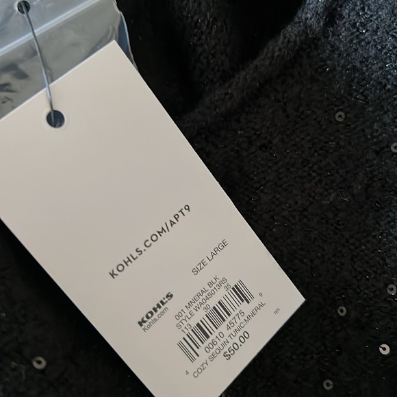 Apt. 9 kohls holiday Knit Sweater Removable Cowl Neck Scarf Large - Picture 7 of 8